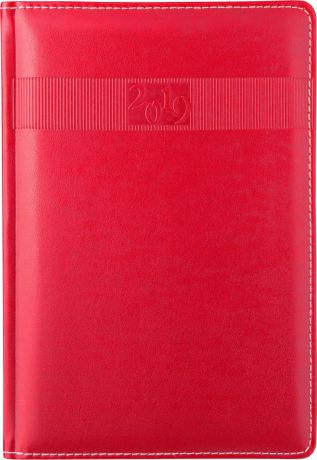 Ежедневник Index Avanti 2019, датированный, цвет: красный, A5, 176 листов
