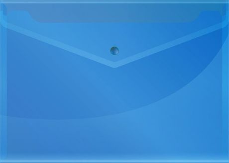 Спейс Папка-конверт на кнопке OfficeSpace формат А4 цвет синий 10 шт