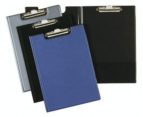 Папка клип-борд Durable Clipboard Folder 2357-01 с карманом, цвет: черный, A4