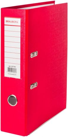 Папка-регистратор Brauberg, А4, 80 мм, цвет: красный. 227192
