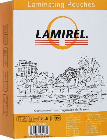 Lamirel LA-78663 75 x 105 мм пленка для ламинирования, 125 мкм (100 шт)