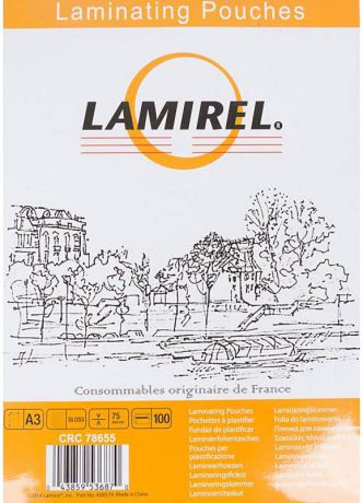 Lamirel А3 LA-78655 пленка для ламинирования, 75 мкм (100 шт)