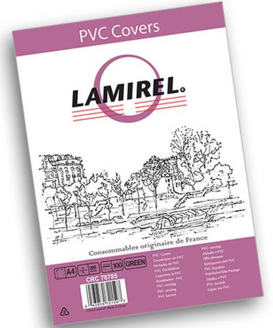 Lamirel LA-78785 Transparent A4, Green обложка для переплета (100 шт)