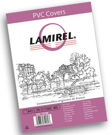 Lamirel LA-78786 Transparent A4, Red обложка для переплета (100 шт)