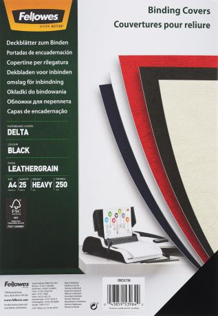 Fellowes Delta A4, Black обложка для переплета (25 шт)
