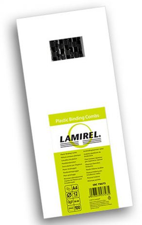 Lamirel LA-78673, Black пружина для переплета, 12 мм (100 шт)