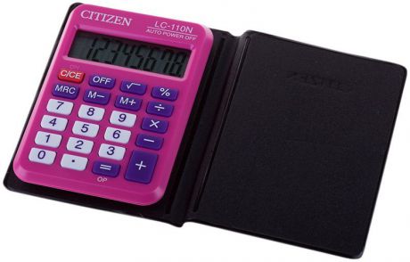 Citizen Карманный калькулятор LC-110N цвет розовый