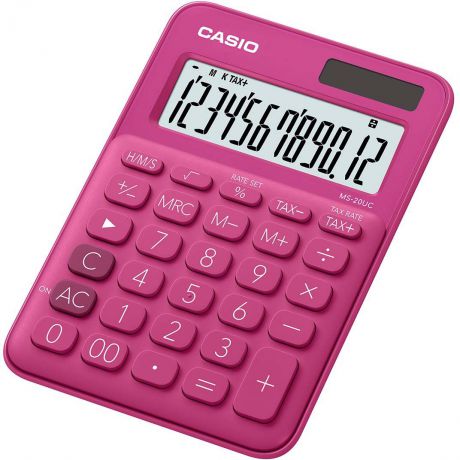 Casio калькулятор настольный MS-20UC-RD-S-EC цвет красный