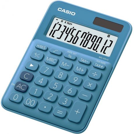 Casio калькулятор настольный MS-20UC-BU-S-EC цвет синий