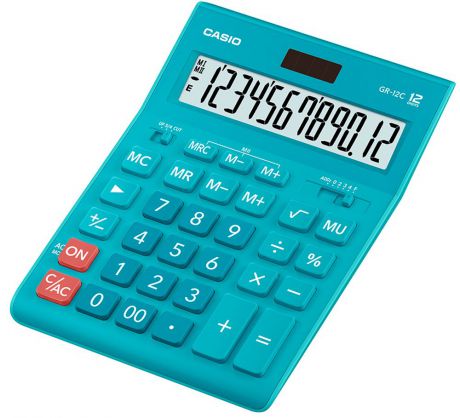 Калькулятор настольный Casio GR-12C-LB цвет голубой