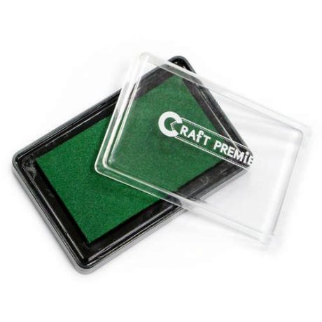 Подушечка штемпельная "Craft Premier", цвет: зеленый, черный