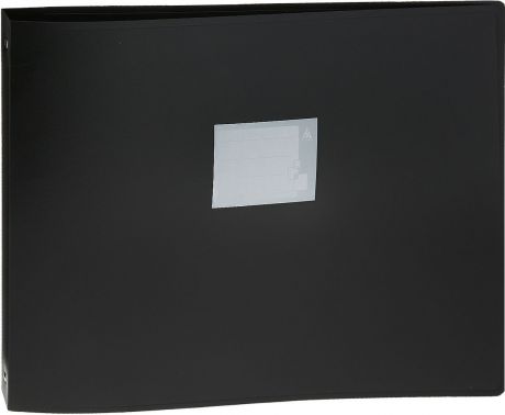 Папка "Бюрократ", на 4-х D-кольцах, формат А3, цвет: черный