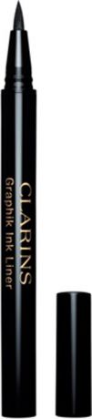 Clarins Подводка-фломастер для глаз Graphik Ink Liner 01, 0,4 мл