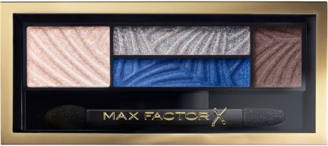 Max Factor 4-хцветные тени для век и бровей Smokey Eye Drama Kit 2 В 1, тон 06 azzure allure