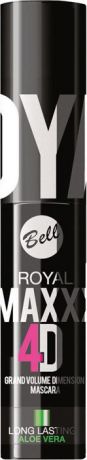 Bell Тушь для ресниц С Моделирующими Волокнами И Алоэ Вера Royal Maxxxx 4d Тон black, 8 мл