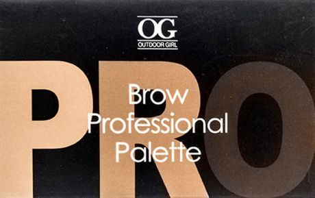 Тени для бровей Outdoor Girl Brow Professional Palette, №03 белый, коричневый, темно-коричневый, 7,4 г