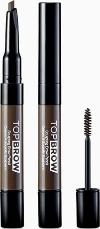 Kiss New York Professional Скульптурирующий карандаш и тушь для бровей Top brow, Chocolate