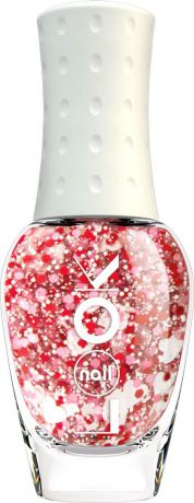 nailLOOK Лак для ногтей Trends Miracle Top розовый с крупным глиттером(сердечки)
