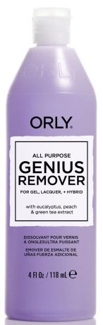 Orly Жидкость для удаления гель-лаков и лаков с ухаживающим эффектом "Genius All Purpose Remover", 118 мл