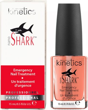 Kinetics Мгновенная скорая помощь для сильно поврежденных ногтей Nano Shark (Акула), 15 мл
