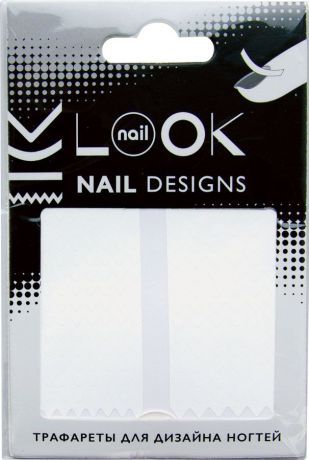 nailLOOK Трафареты для дизайна ногтей Tip Guides белый