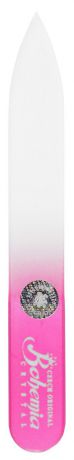 Bohemia Пилочка для ногтей, стеклянная, чехол из мягкого пластика, цвет: розовый. 0902