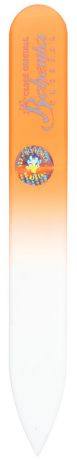 Bohemia Пилочка для ногтей, стеклянная, чехол из мягкого пластика, цвет: оранжевый. 0902