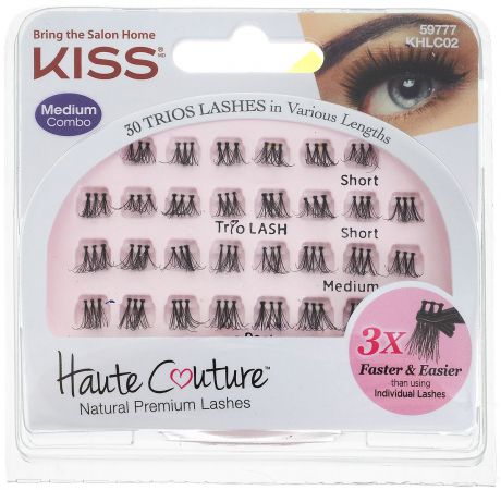 Kiss Haute Couture Накладные пучки "Trio Lashes" Длина средняя/короткая Trio Lashes