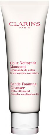 Clarins Очищающий пенящийся крем с экстрактом хлопка для нормальной или комбинированной кожи Doux Nettoyant Moussant, 125 мл