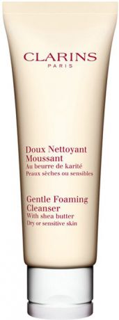 Clarins Очищающий пенящийся крем с маслом карите для сухой или чувствительной кожи Doux Nettoyant Moussant, 125 мл