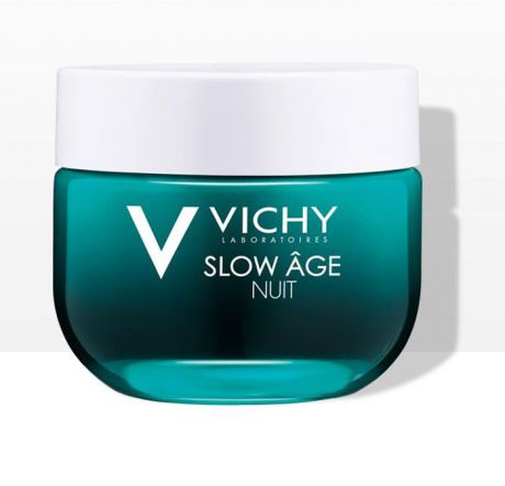 Vichy Slow Age Восстанавливающий ночной крем и маска для интенсивной оксигенации кожи, 50 мл