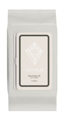 Cremorlab T.E.N. Cremor Салфетки для снятия макияжа "Cleansing Veil", 70 шт