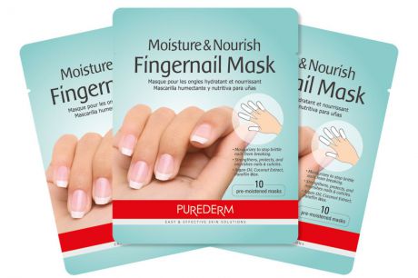 Purederm Увлажняющая и питательная маска для ногтей пальцев рук, 3 шт