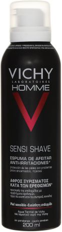 Vichy Пена для бритья для чувствительной кожи "Vichy Homme" , склонной к покраснению, 200 мл