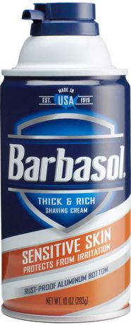 Крем-пена для бритья Barbasol Sensitive Skin Shaving Cream, для чувствительной кожи, 283 г