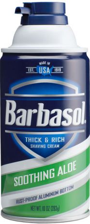 Крем-пена для бритья Barbasol Soothing Aloe Shaving Cream, смягчающая с экстрактом алоэ, 283 г