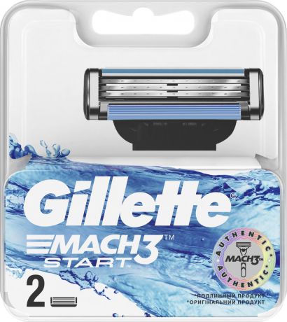 Сменные Кассеты Gillette Mach3 Start для мужской бритвы, 2 шт