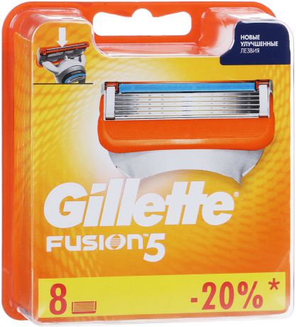 Сменные Кассеты Gillette Fusion5 Для Мужской Бритвы, 8 шт