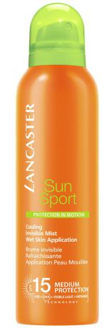 Lancaster Sun Sport Солнцезащитный спрей с возможностью нанесения на влажную кожу и высокой степенью защиты spf 15 для идеального загара, 200 мл