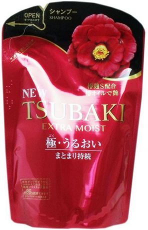Shiseido "Tsubaki Extra Moist" Увлажняющий шампунь для волос с маслом камелии, 345 мл