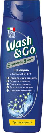 Wash&Go Шампунь против перхоти с технологией ZPT, 400 мл