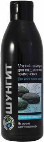 Шампунь "Природная аптека" Шунгит МЯГКИЙ на основе шунгитовой воды для всех типов волос, 300 мл
