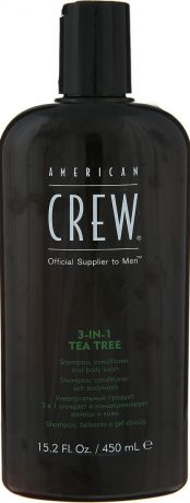 American Crew Tea Tree 3-in-1 Средство 3 в 1 Шампунь, Кондиционер и Гель для душа Чайное дерево, 450 мл