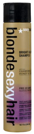 Sexy Hair Шампунь корректирующий "Сияющий Блонд" без сульфатов, Sulfate-free bright blonde shampoo, 300 мл