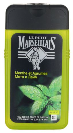 Le Petit Marseillais Гель-шампунь для мужчин Мята и лайм 250мл