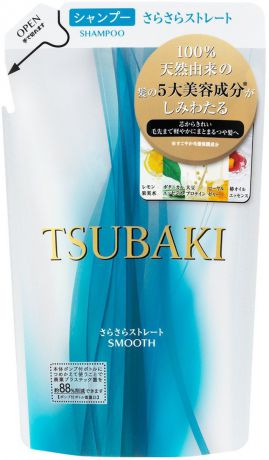 Шампунь для волос Shiseido Tsubaki Smooth, разглаживающий, с маслом камелии, 330 мл