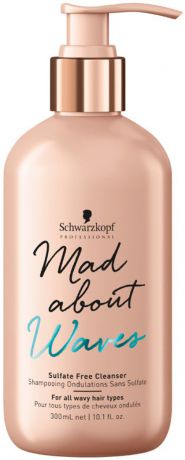 Schwarzkopf Professional Крем бессульфатный очищающий для тонких, нормальных и жестких волос Mad About Waves, 300 мл