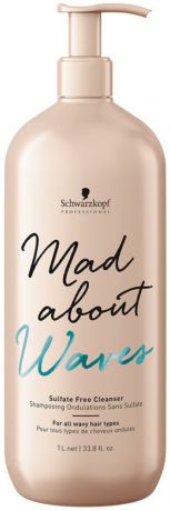 Schwarzkopf Professional Крем бессульфатный очищающий для тонких, нормальных и жестких волос Mad About Waves, 1000 мл