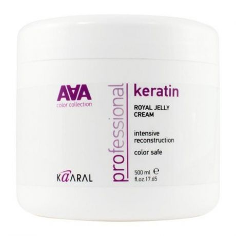 Kaaral Питательная крем-маска для восстановления окрашенных и химически обработанных волос AAA Keratin Royal Jelly Cream, 500 мл