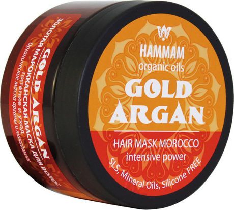 Hammam Organic Oils Маска Золотая Марокканская Gold Argan Питание и Уход для волос, 250 мл